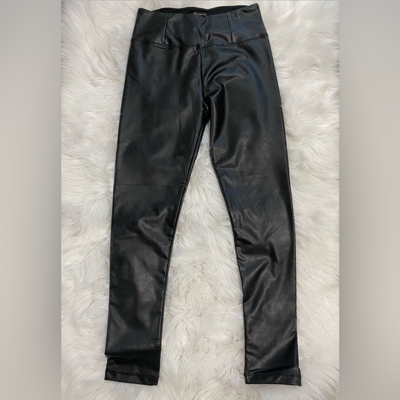 🔥Shinestar Faux🔥Leather Leggings Sz M - Picture 1 of 6